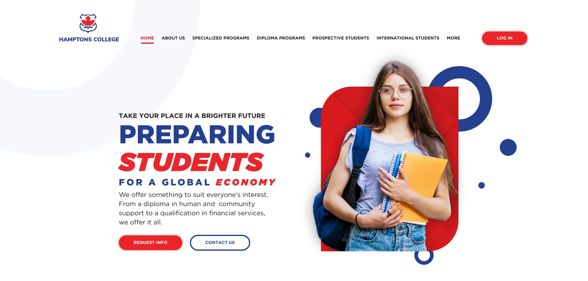 Hamptons College Main Banner Design