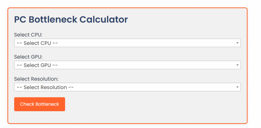 Bottleneck Calculator Plugin For Wordpress