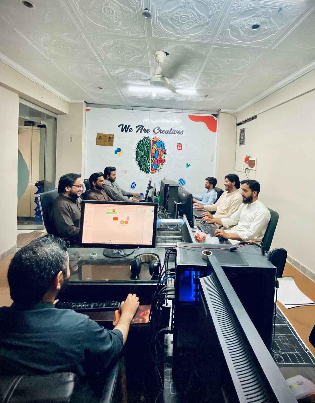 Innovative Designers team working at computers